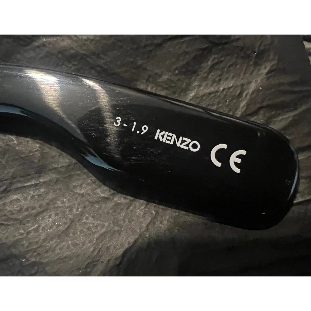 Kenzo Paris Rectangular Sunglasses Black Clear Silver Mirror KZ40024I 01C 53mm